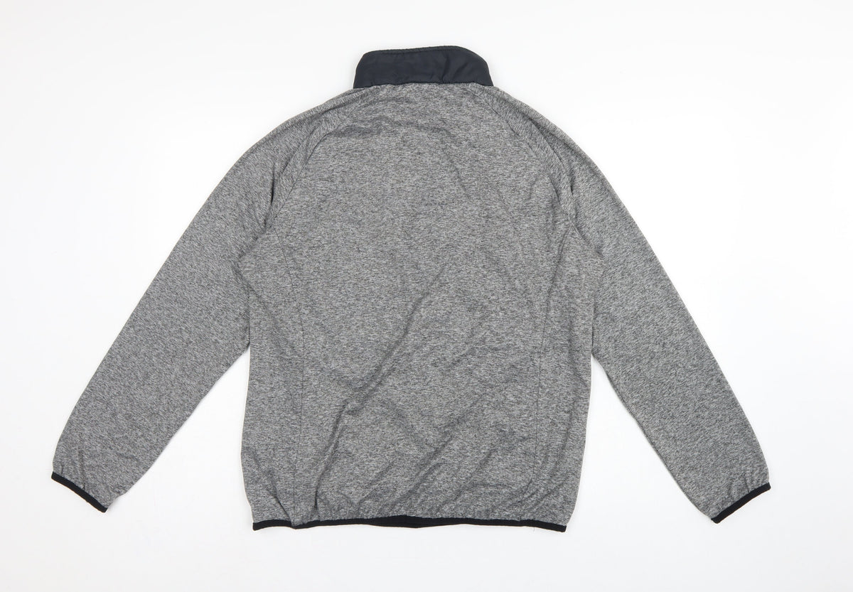 New Balance Men’s Grey L Quilted 1/2 Zip High Neck Sweatshirt