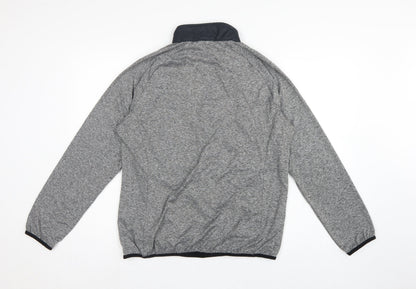 New Balance Men’s Grey L Quilted 1/2 Zip High Neck Sweatshirt