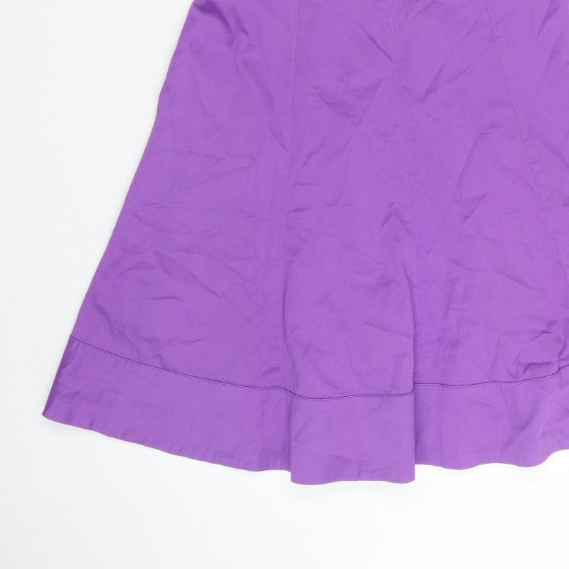 Coast Women Purple UK 12 Fit & Flare Knee Length Sleeveless Dress