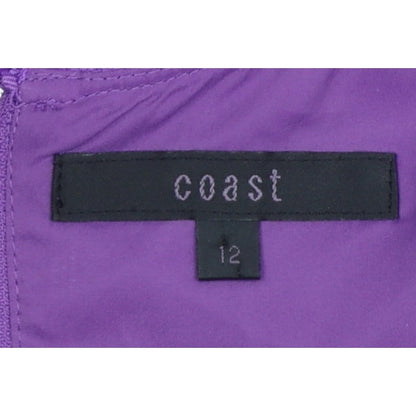 Coast Women Purple UK 12 Fit & Flare Knee Length Sleeveless Dress