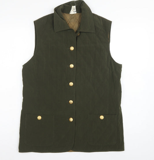 Frankenwälder Women’s Green UK 12 Quilted Padded Waistcoat