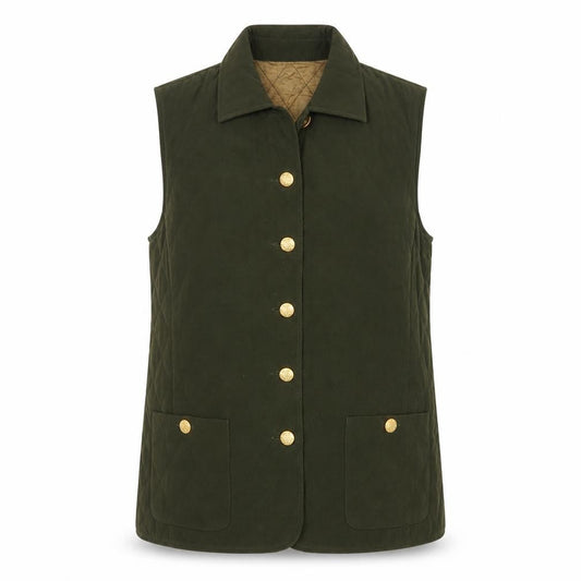 Frankenwälder Women’s Green UK 12 Quilted Padded Waistcoat
