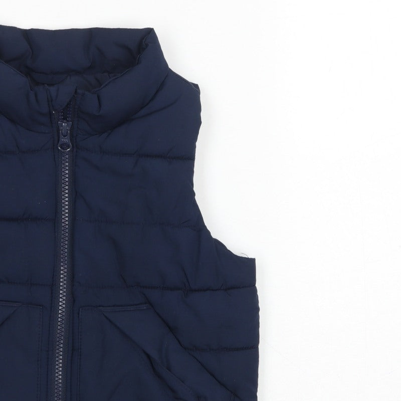 Baby Gap Unisex Baby Blue 18-24 Months Puffer Waistcoat Gilet Padded
