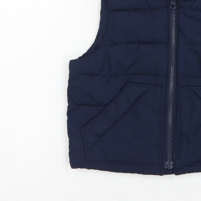 Baby Gap Unisex Baby Blue 18-24 Months Puffer Waistcoat Gilet Padded