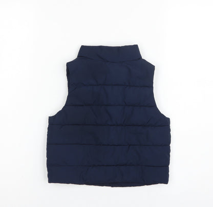 Baby Gap Unisex Baby Blue 18-24 Months Puffer Waistcoat Gilet Padded