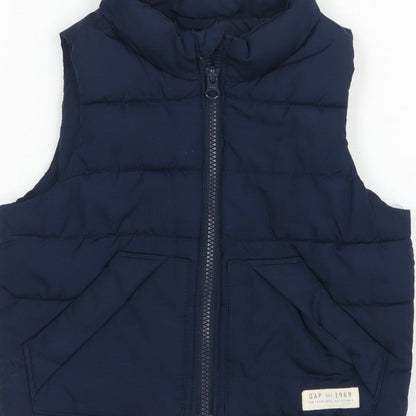 Baby Gap Unisex Baby Blue 18-24 Months Puffer Waistcoat Gilet Padded