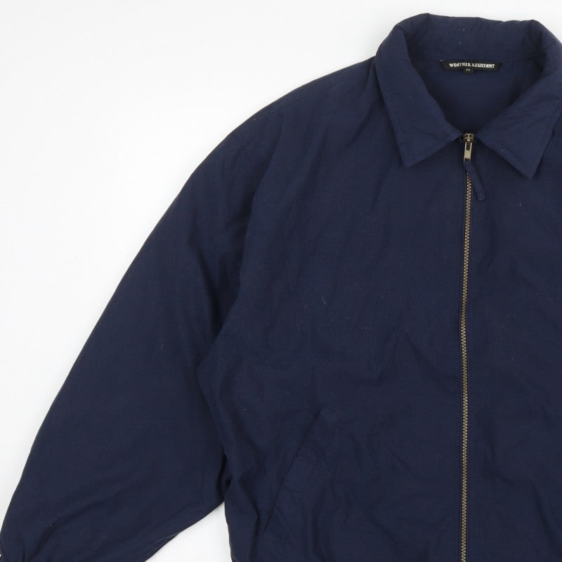 St Bernard Men's Blue Medium Basic Zip Jacket Weather Resistant