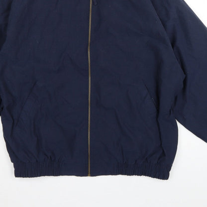 St Bernard Men's Blue Medium Basic Zip Jacket Weather Resistant