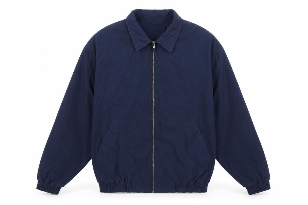 St Bernard Men's Blue Medium Basic Zip Jacket Weather Resistant