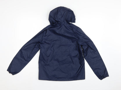 Quechua Boys Blue Hooded 1/4 Zip Anorak Jacket 7-8 Years