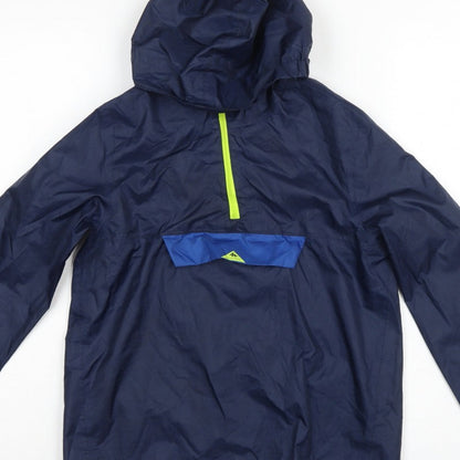 Quechua Boys Blue Hooded 1/4 Zip Anorak Jacket 7-8 Years
