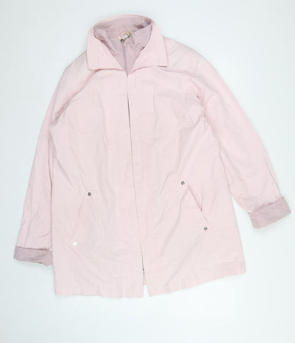 Klass Collection Women Pink Size 14 Mid-Length Zip Jacket