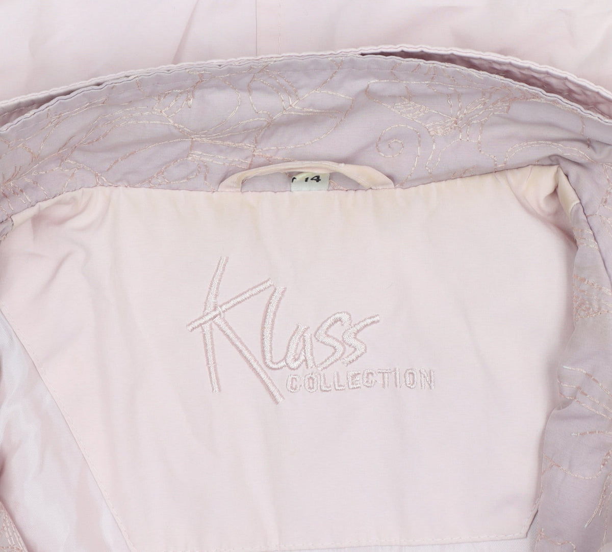 Klass Collection Women Pink Size 14 Mid-Length Zip Jacket