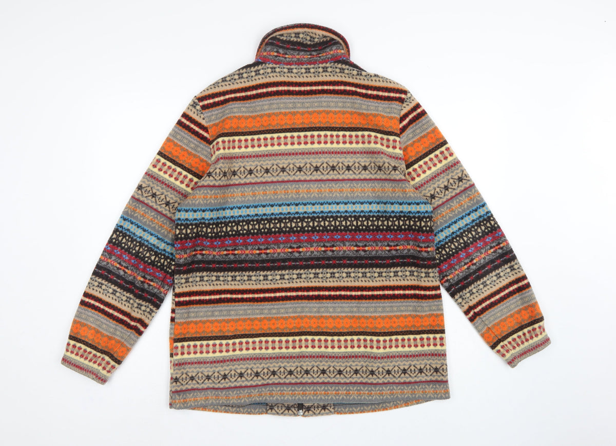 Julipa Women Multicoloured UK 12/14 Fair Isle Fleece Full Zip Jacket