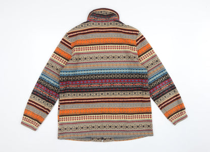 Julipa Women Multicoloured UK 12/14 Fair Isle Fleece Full Zip Jacket