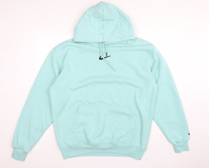 Nike Men’s Mint Green 2XL Pullover Hoodie Logo Cotton Pocket Sports