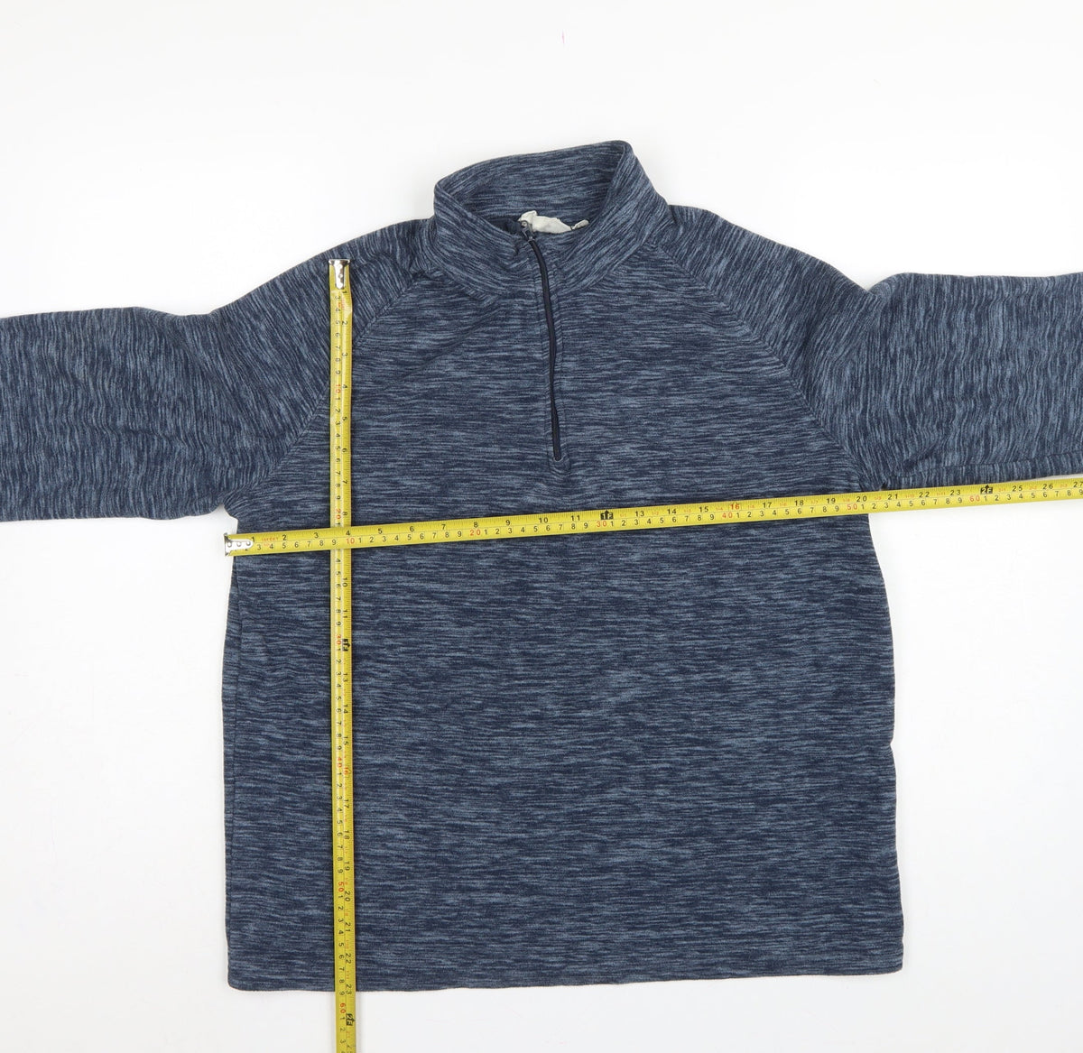 Mountain Warehouse Men’s Blue M 1/4 Zip Fleece Pullover Sweatshirt