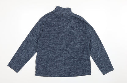 Mountain Warehouse Men’s Blue M 1/4 Zip Fleece Pullover Sweatshirt