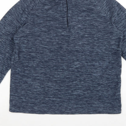 Mountain Warehouse Men’s Blue M 1/4 Zip Fleece Pullover Sweatshirt