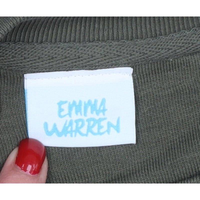 Emma Warren Women Green XS Star Embroidered French Terry Jumper Dress