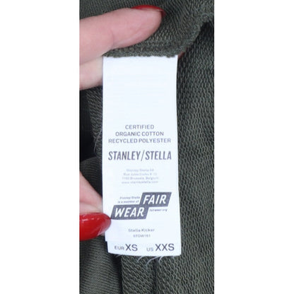 Emma Warren Women Green XS Star Embroidered French Terry Jumper Dress