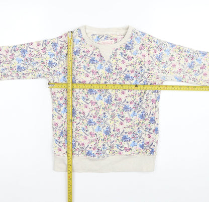 FatFace Girls Multicoloured Floral Sweatshirt 8-9 Years Pullover Crew Neck