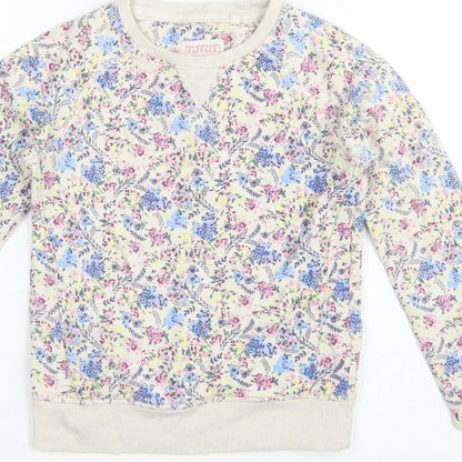FatFace Girls Multicoloured Floral Sweatshirt 8-9 Years Pullover Crew Neck