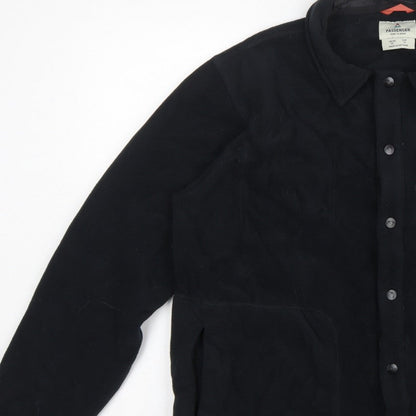Passenger Mens Black XL Fleece Lined Button Jacket Outdoor
