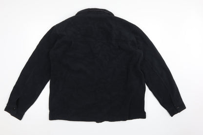 Passenger Mens Black XL Fleece Lined Button Jacket Outdoor