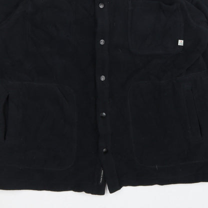 Passenger Mens Black XL Fleece Lined Button Jacket Outdoor