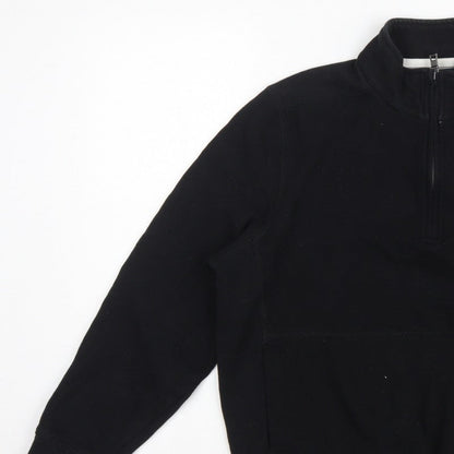 Nautica Men's Black M 1/4 Zip Pullover Logo Sweatshirt