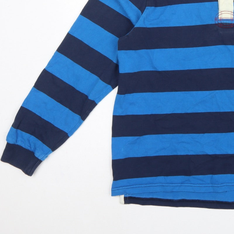 Rugby World Cup 2019 Men’s Blue Striped Long Sleeve Polo M