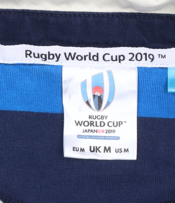 Rugby World Cup 2019 Men’s Blue Striped Long Sleeve Polo M