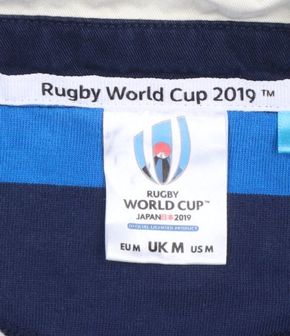 Rugby World Cup 2019 Men’s Blue Striped Long Sleeve Polo M