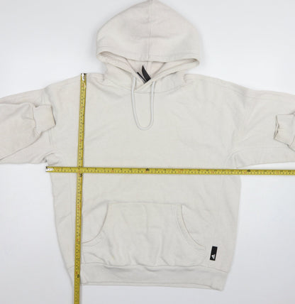 Adidas Women Ivory XS Pullover Hoodie Logo Kangaroo Pocket
