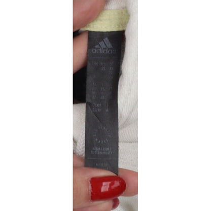 Adidas Women Ivory XS Pullover Hoodie Logo Kangaroo Pocket