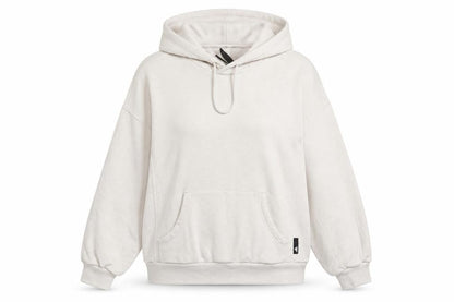 Adidas Women Ivory XS Pullover Hoodie Logo Kangaroo Pocket