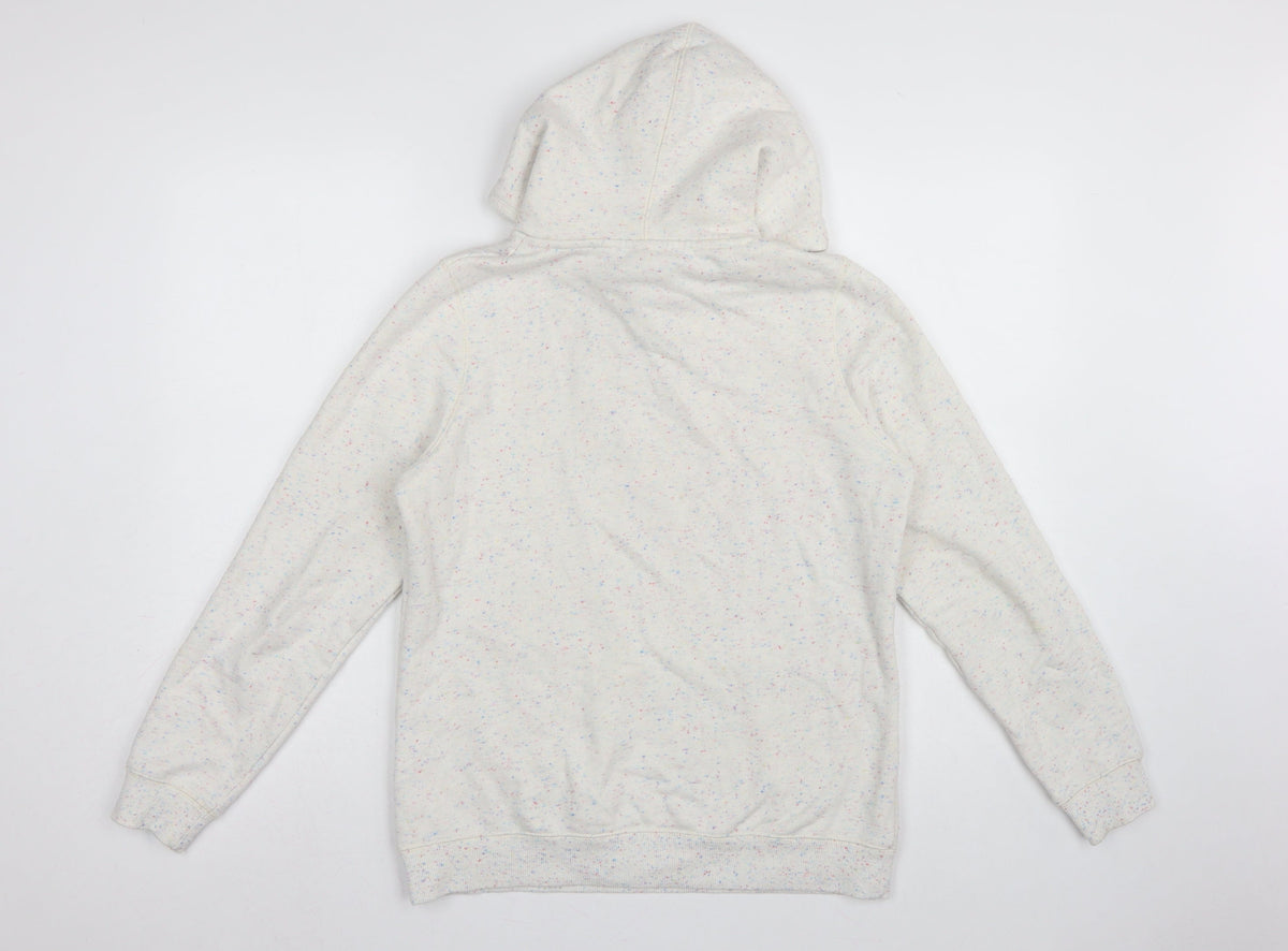 TOG24 Women’s Ivory Speckle Hoodie UK 10 Pullover Logo Pocket