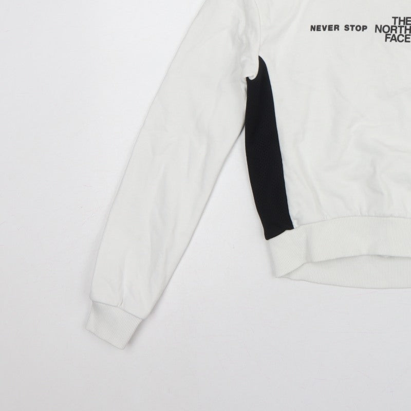 The North Face Women White S Pullover Sweatshirt Logo Colourblock Fleece