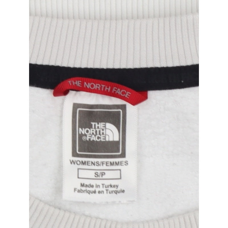The North Face Women White S Pullover Sweatshirt Logo Colourblock Fleece