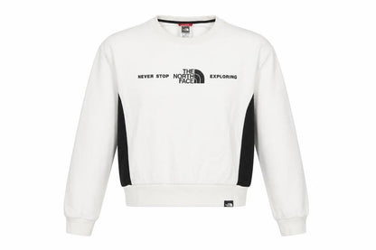 The North Face Women White S Pullover Sweatshirt Logo Colourblock Fleece