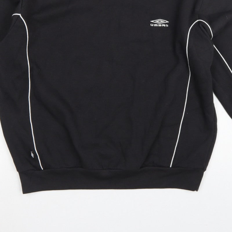 Umbro Men’s Black L Pullover Fleece Sweatshirt Logo Football