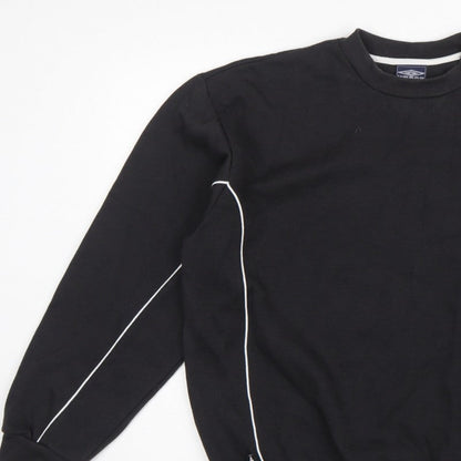 Umbro Men’s Black L Pullover Fleece Sweatshirt Logo Football