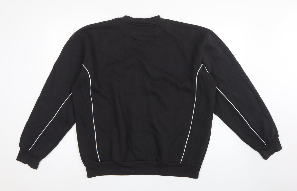 Umbro Men’s Black L Pullover Fleece Sweatshirt Logo Football