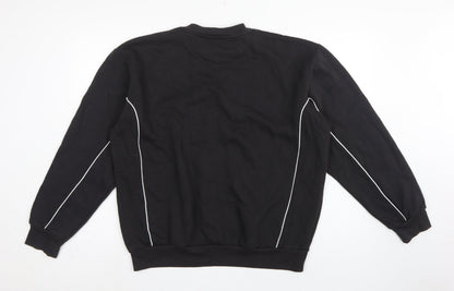 Umbro Men’s Black L Pullover Fleece Sweatshirt Logo Football