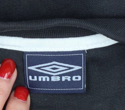 Umbro Men’s Black L Pullover Fleece Sweatshirt Logo Football