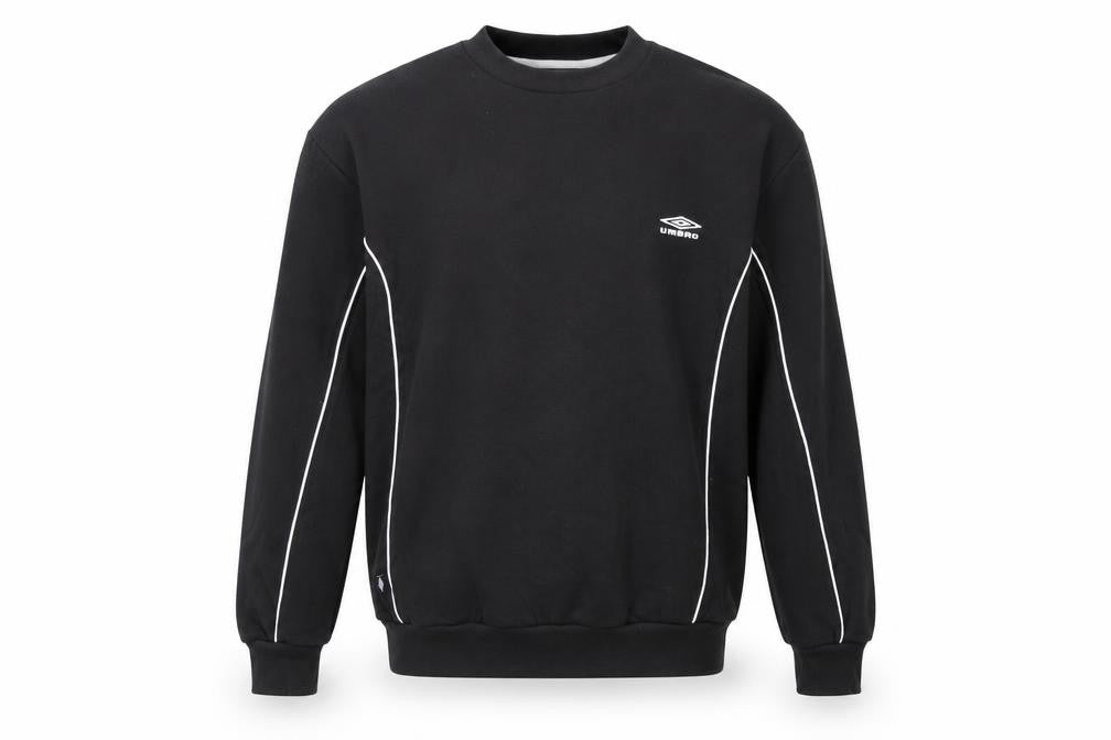 Umbro Men’s Black L Pullover Fleece Sweatshirt Logo Football