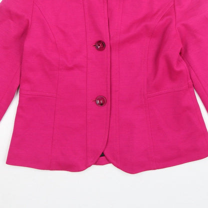 Olsen Women’s Pink UK 16 Tailored Lined 3 Button Blazer Jacket