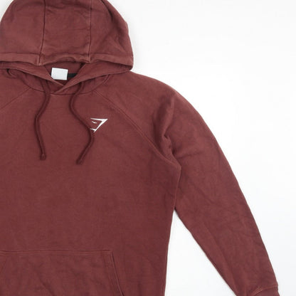 Gymshark Men’s Red S Pullover Hoodie Logo Gym Training