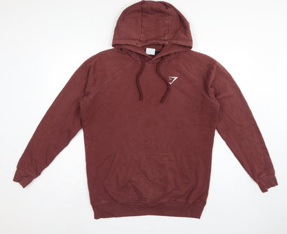 Gymshark Men’s Red S Pullover Hoodie Logo Gym Training